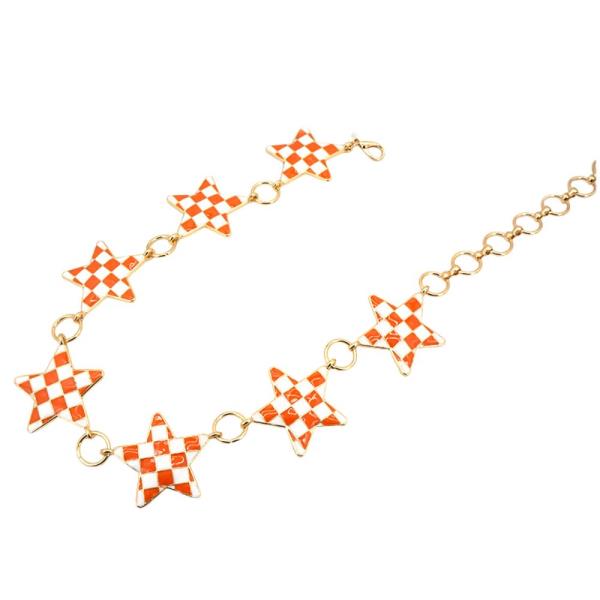 CHECKERED STAR CHAIN BELT