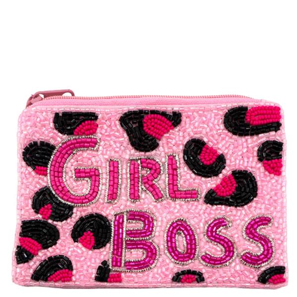 SEED BEAD GIRL BOSS COIN PURSE