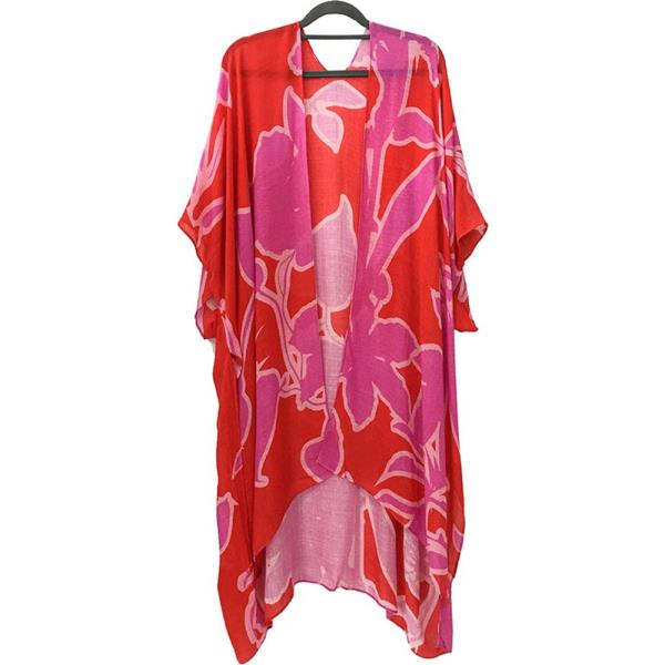 FLORAL PRINT LIGHTWEIGHT OPEN FRONT KIMONO