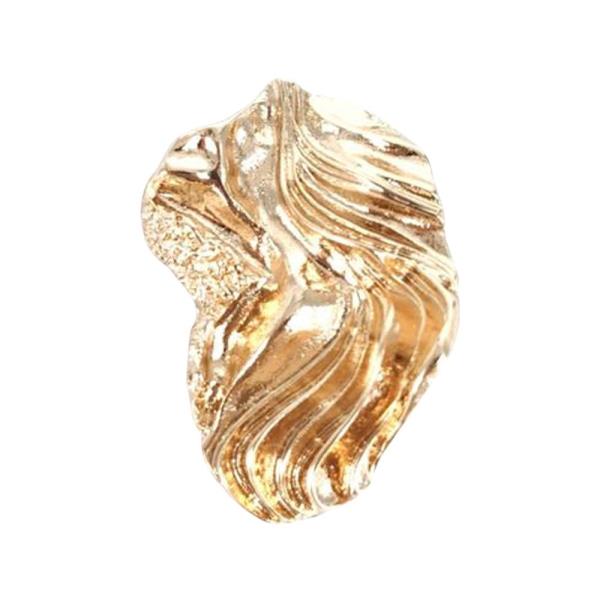 ABSTRACT METAL WAVE BROOCH