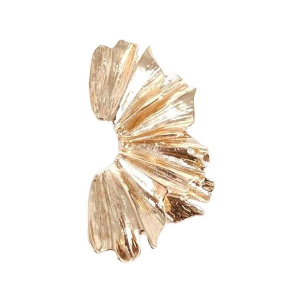 HAMMERED METAL FAN BROOCH