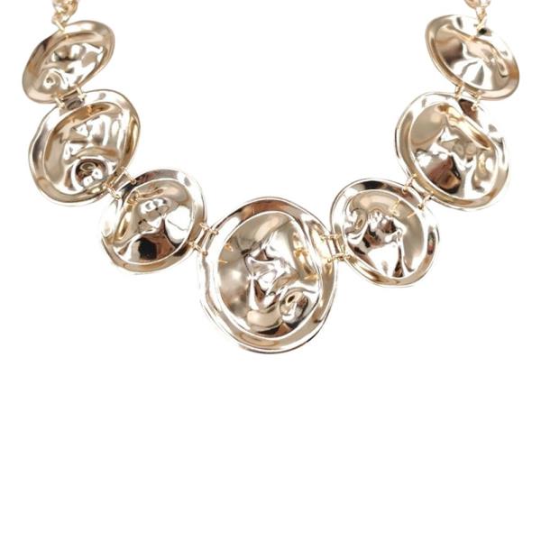 METAL ROUND STATEMENT NECKLACE