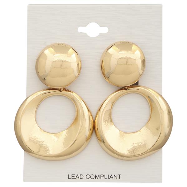 ROUND OPEN DANGLE EARRING