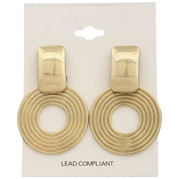 CIRCULAR TEXTURED DANGLE EARRING