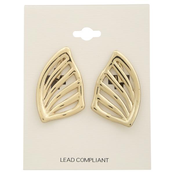 WING DESIGN CUTOUT METAL EARRING