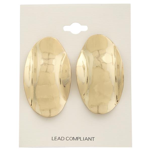 OVAL METAL EARRING