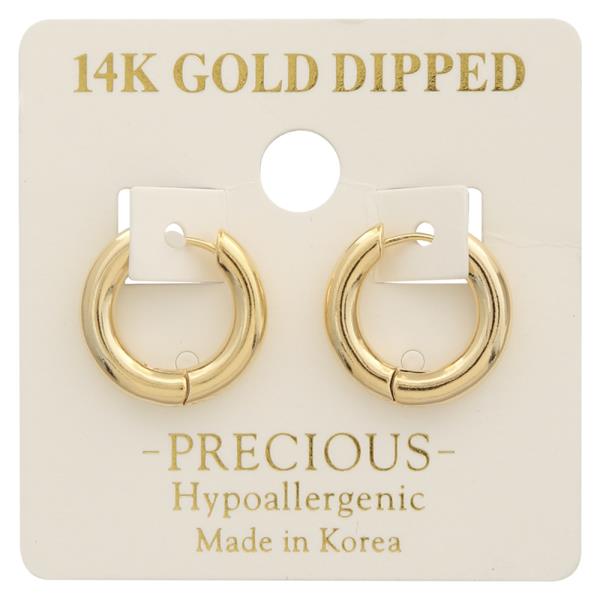14K GOLD DIPPED MINI HOOP EARRING