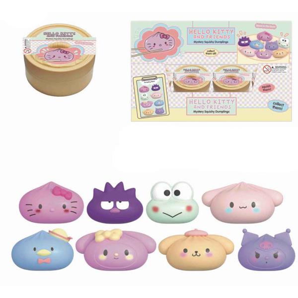 ETA-8/21 HELLO KITTY AND FRIENDS SQUISHY SQUEEZE DUMPLINGS (12 UNITS)