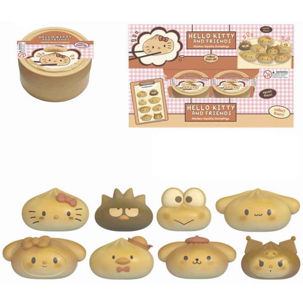 ETA-8/21 HELLO KITTY AND FRIENDS SQUISHY SQUEEZE DUMPLINGS (12 UNITS)