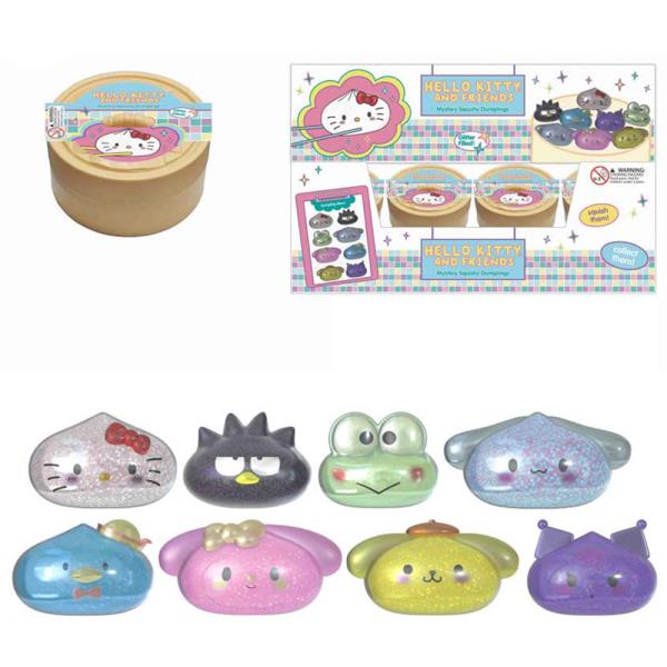 ETA-8/21 HELLO KITTY AND FRIENDS SQUISHY SQUEEZE DUMPLINGS (12 UNITS)