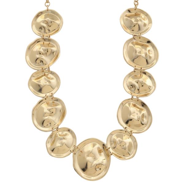 METAL COIN STATEMENT NECKLACE