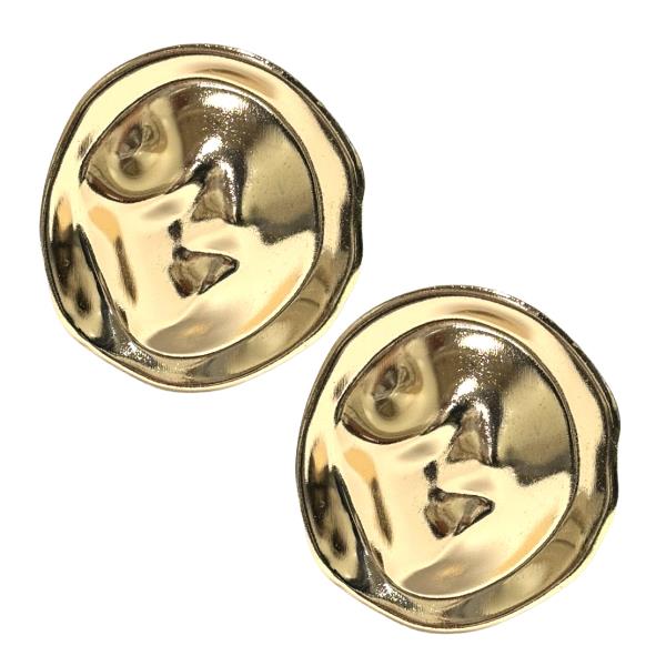 METAL HAMMERED STUD EARRING