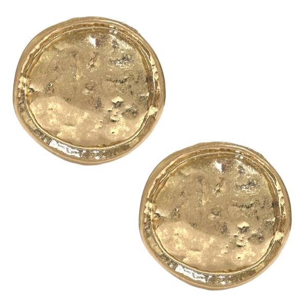 METAL ROUND STUD EARRING