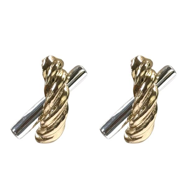 METAL TWISTED STUD EARRING