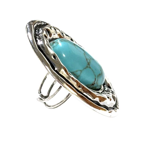 TURQUOISE STONE STATEMENT RING