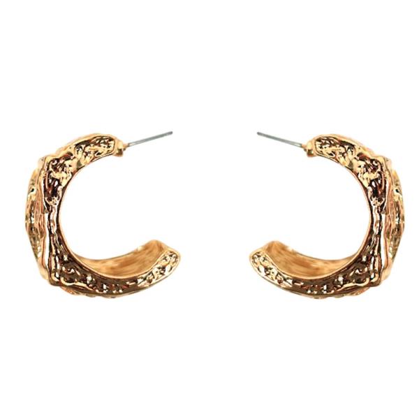 METAL POST HOOP EARRING
