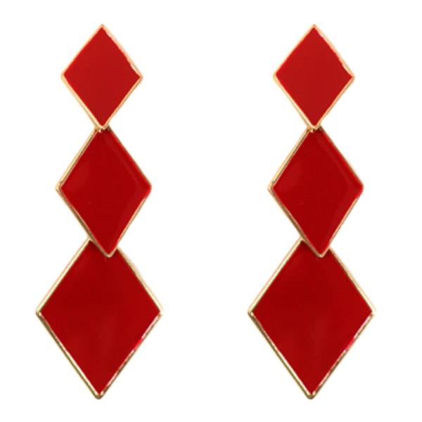 DIAMOND SHAPE EPOXY DROP EARRING