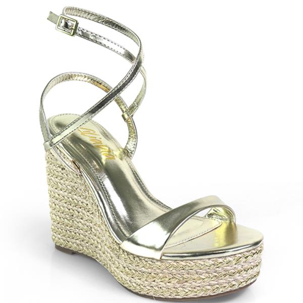 METALLIC THREADS ESPADRILLE WEDGE