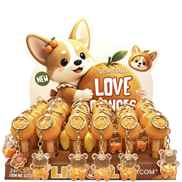 ROMCOM LOVE ORANGES LIP OIL W KEYCHAIN (24 UNITS)