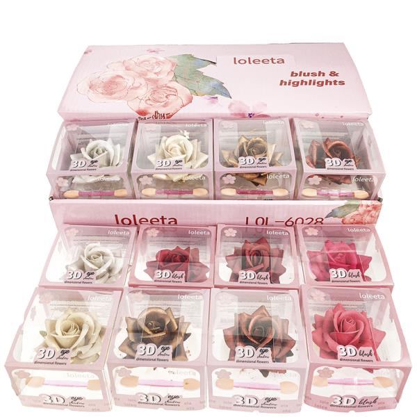 LOLEETA 3D BLUSH DIMENSIONAL FLOWERS AND HIGHLIGHTS (24 UNITS)