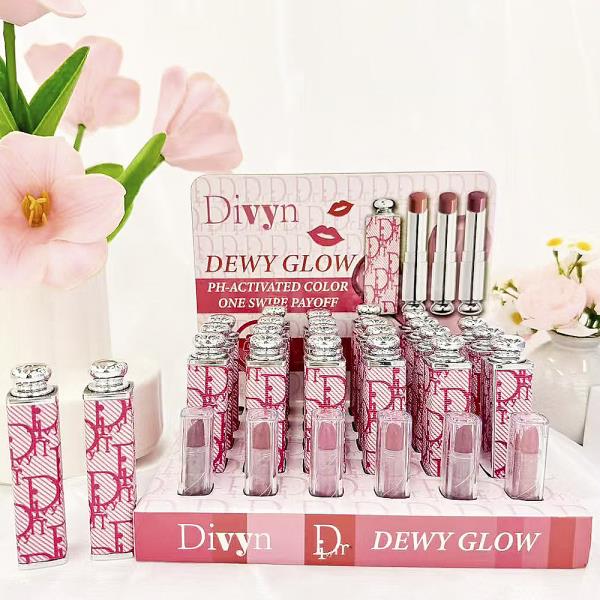 DIVYN DEWY GLOW LIPSTICK W TESTERS (24 UNITS)