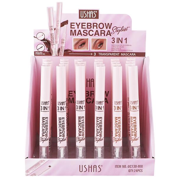 USHAS 3 IN 1 STYLIST EYEBROW MASCARA (24 UNITS)