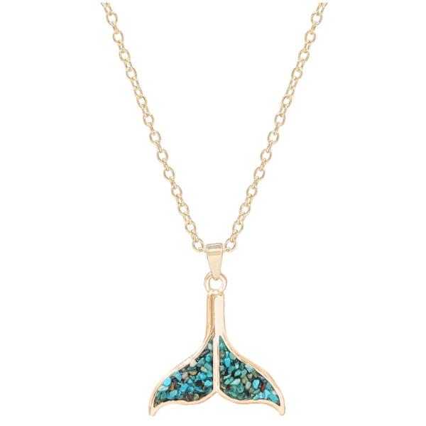 SEALIFE TQ CHIP WHALE PENDANT NECKLACE
