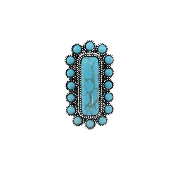 WESTERN SEMI STONE RING