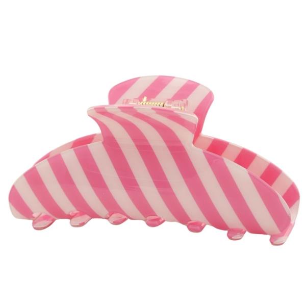 STRIPED HAIR CLAW CLIP