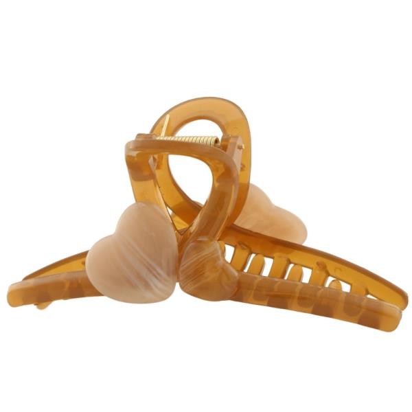 HEART DECORATED HAIR CLAW CLIP