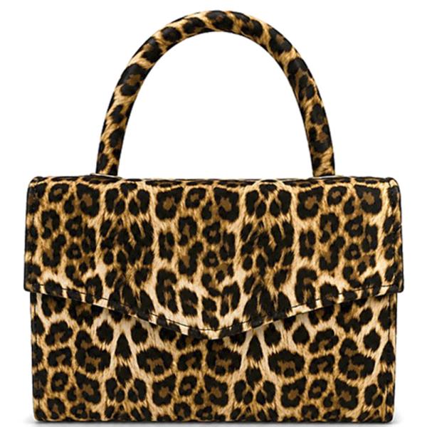 ANIMAL PRINT TOP HANDLE ENVELOPE FLAP EVENING BAG