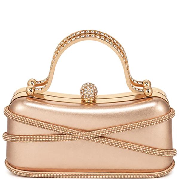 STYLISH RHINESTONE CRYSTAL DESIGN EVENING BAG