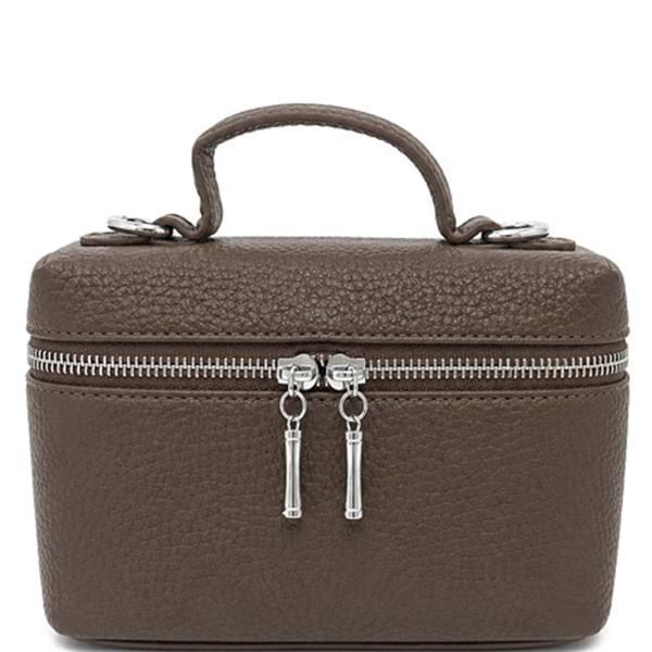 TEXTURED HANDLE ZIPPER SATCHEL BAG