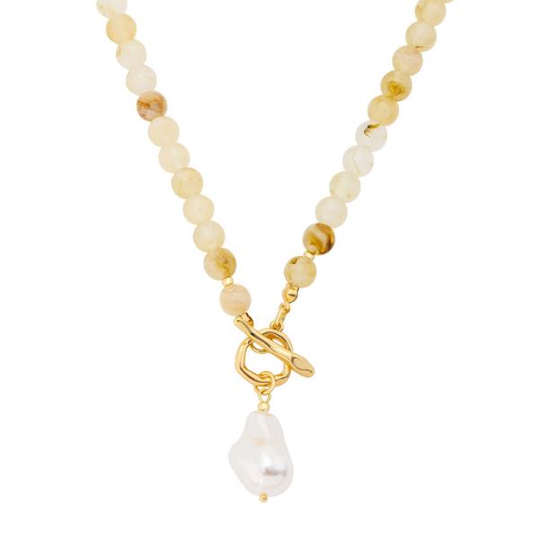 BAROQUE PEARL TOGGLE NECKLACE
