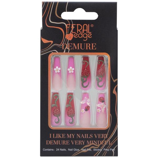 FERAL EDGE DEMURE DESIGN NAIL DECORATION SET