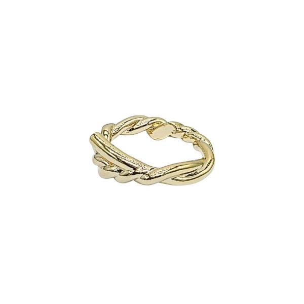 18K BRASS TWISTED BAND RING