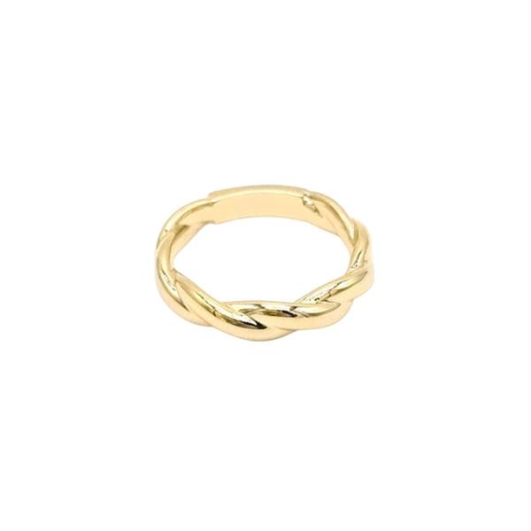 18K BRASS TWIST BAND RING