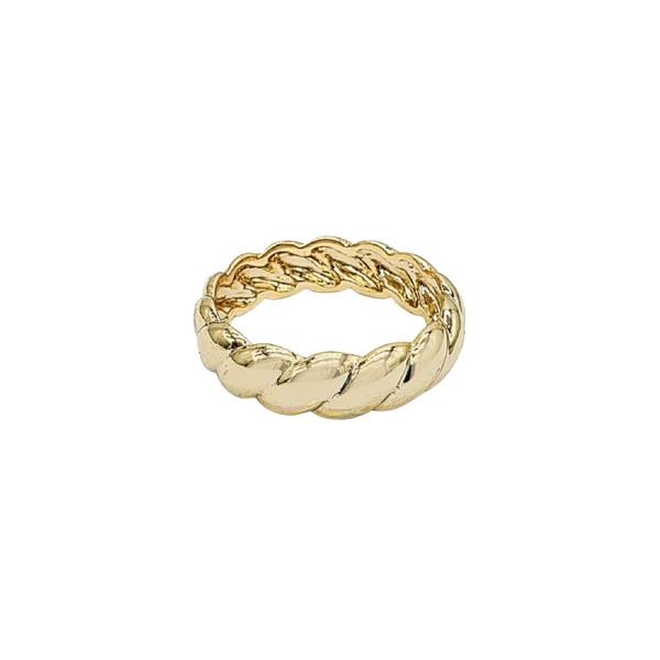 18K BRASS TWIST BAND RING