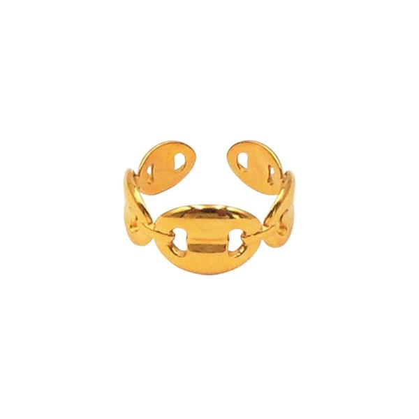 OVAL CHAIN LINK RING