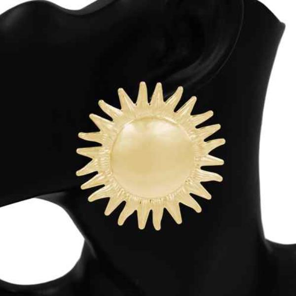 METAL SUN STUD EARRING