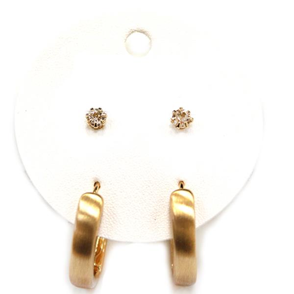 BRUSHED SET EARRINGS
