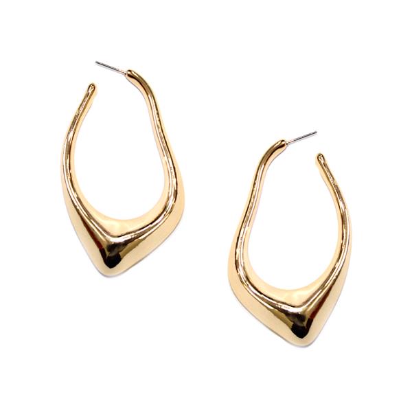 ABSTRACT POINTED HOOP EARRING