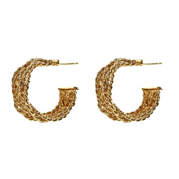 BRAIDED HOOP EARRING