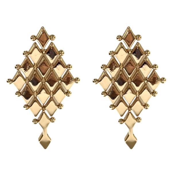 GEOMETRIC FILIGREE DROP EARRING