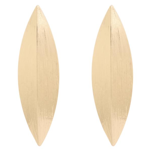 LEAF TEXTURED METAL SHAPE EARRING