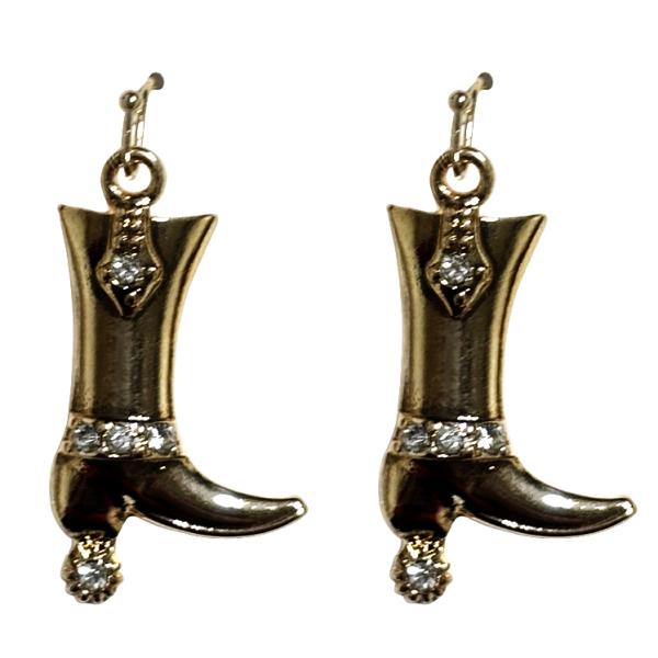 WESTERN COWBOY BOOT DANGLE EARRING