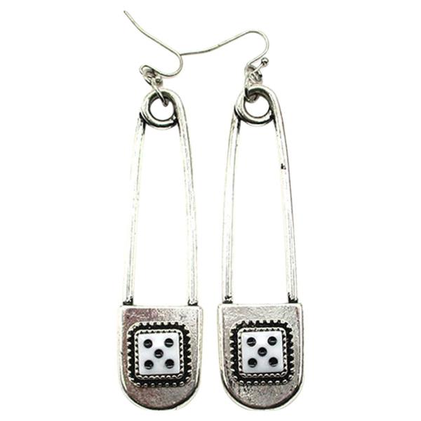 WESTERN PIN DROP DICE EARRING
