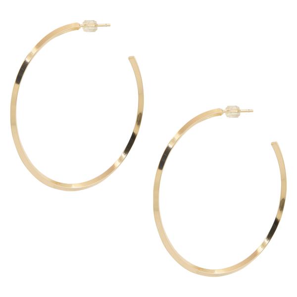 14K GOLD DIPPED THIN OPEN HOOP EARRING