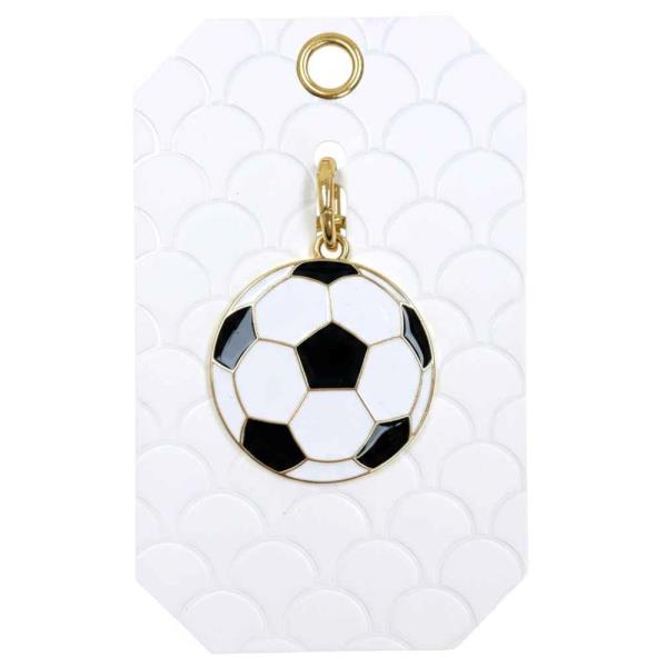 SOCCER BALL PENDANT KEYRING ATTACHED
