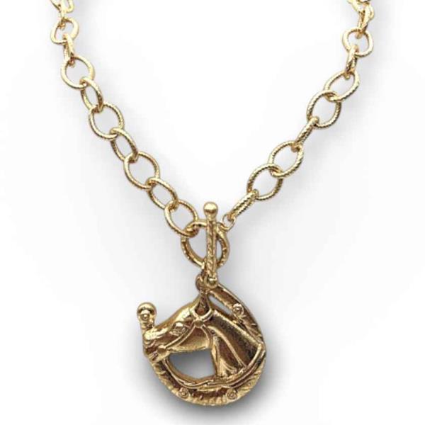 HORSESHOE HORSE NECKLACE